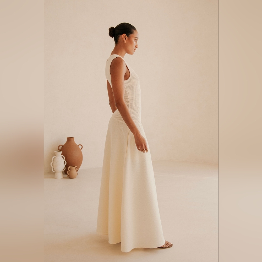 Sabo Skirt Cream Maxi Dress - Picture 3 of 12